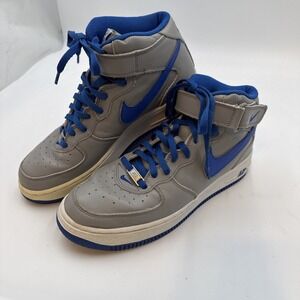 SNEAKERS 2002 NIKE AIR MENS 10.5 FORCE ONE MID ROYAL BLUE/GREY BLUE
